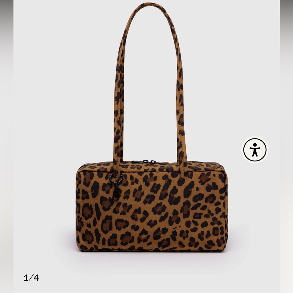 Baggu Nylon Bowler Bag in leopard